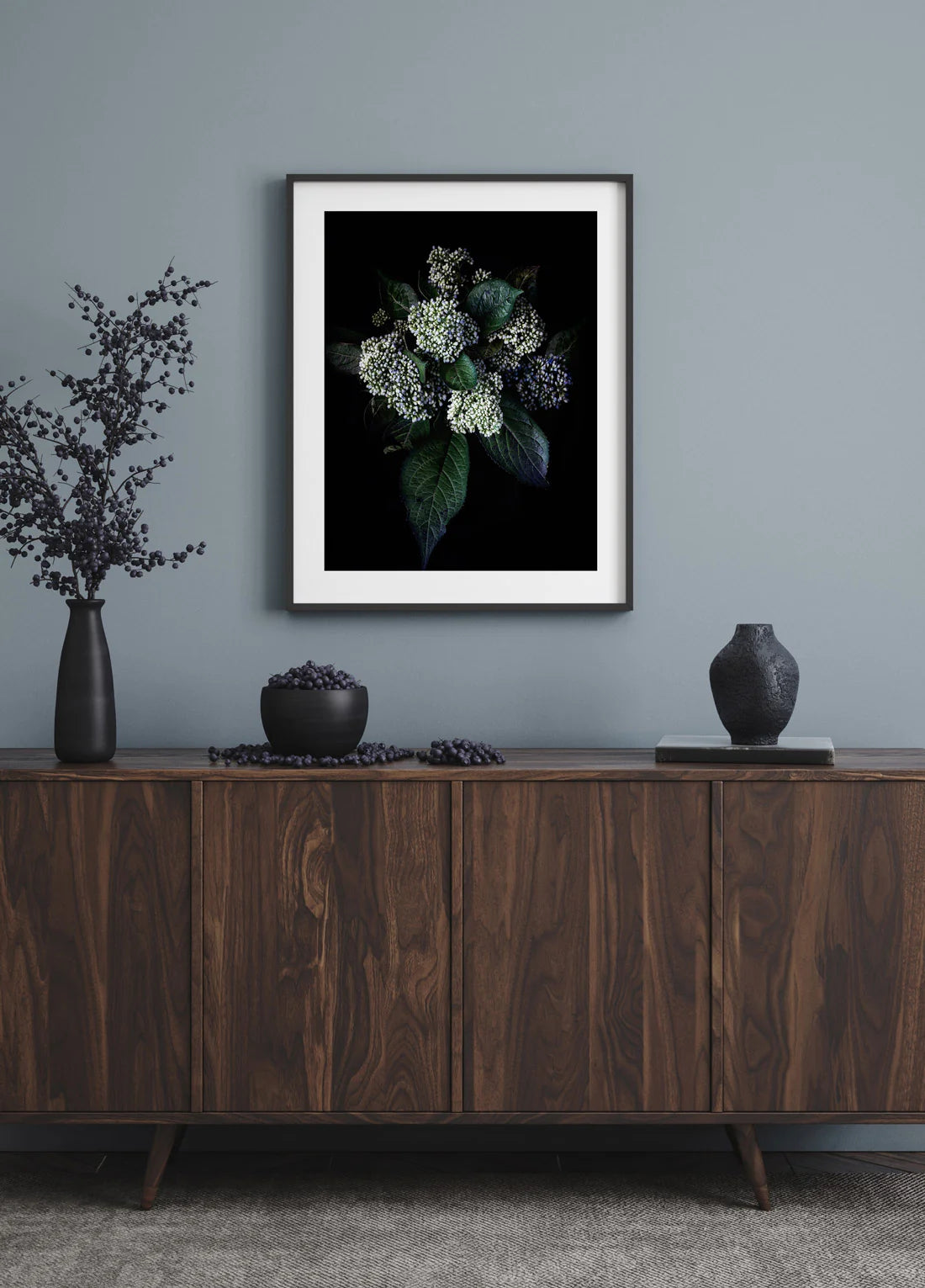 Hydrangea cluster artwork