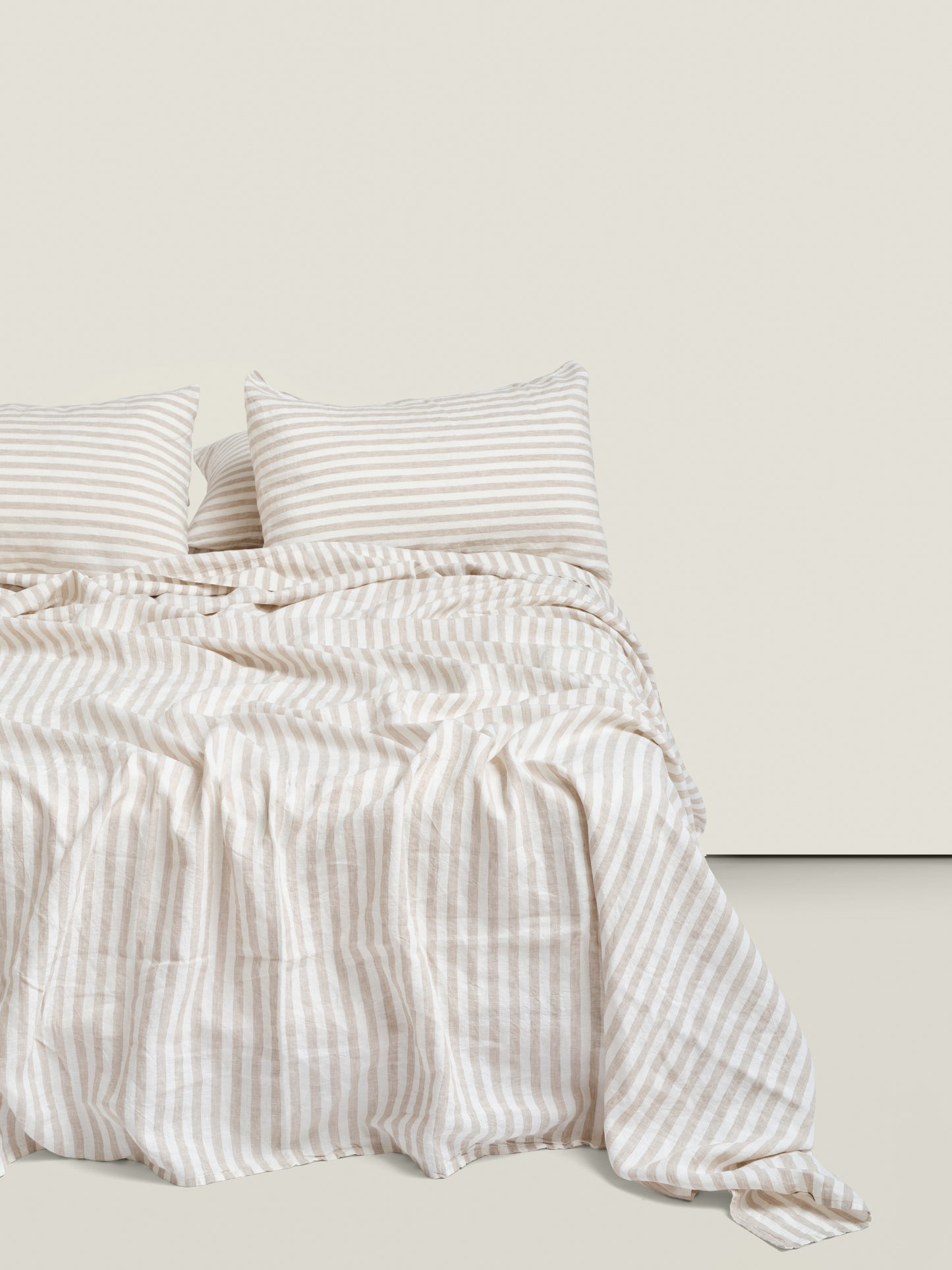 Carlotta & Gee - Wide Natural Stripe Linen