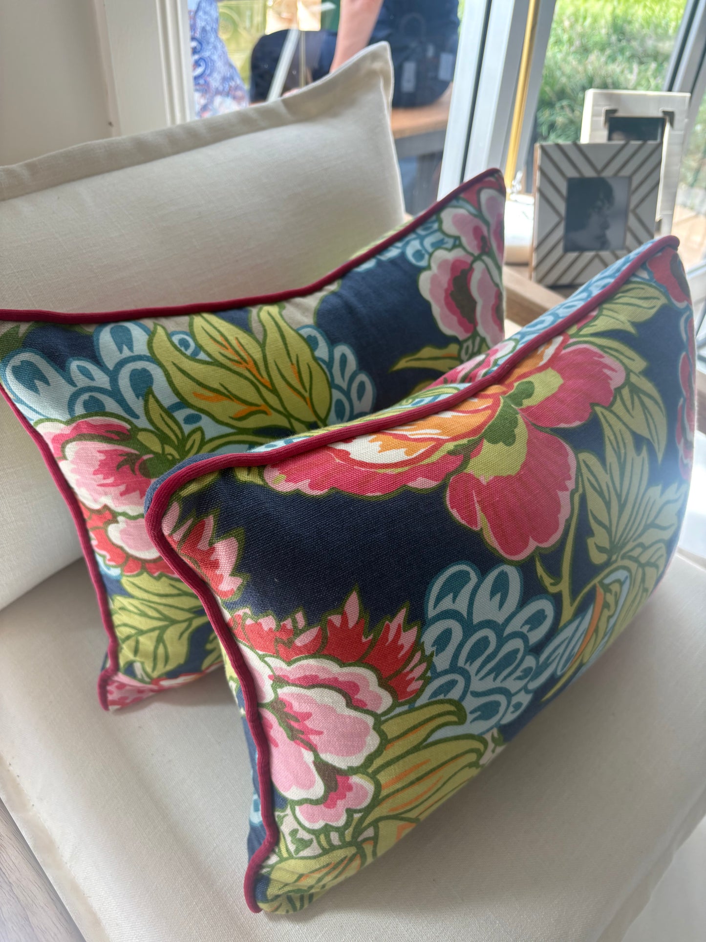 Thibaut Honshu Navy Cushions