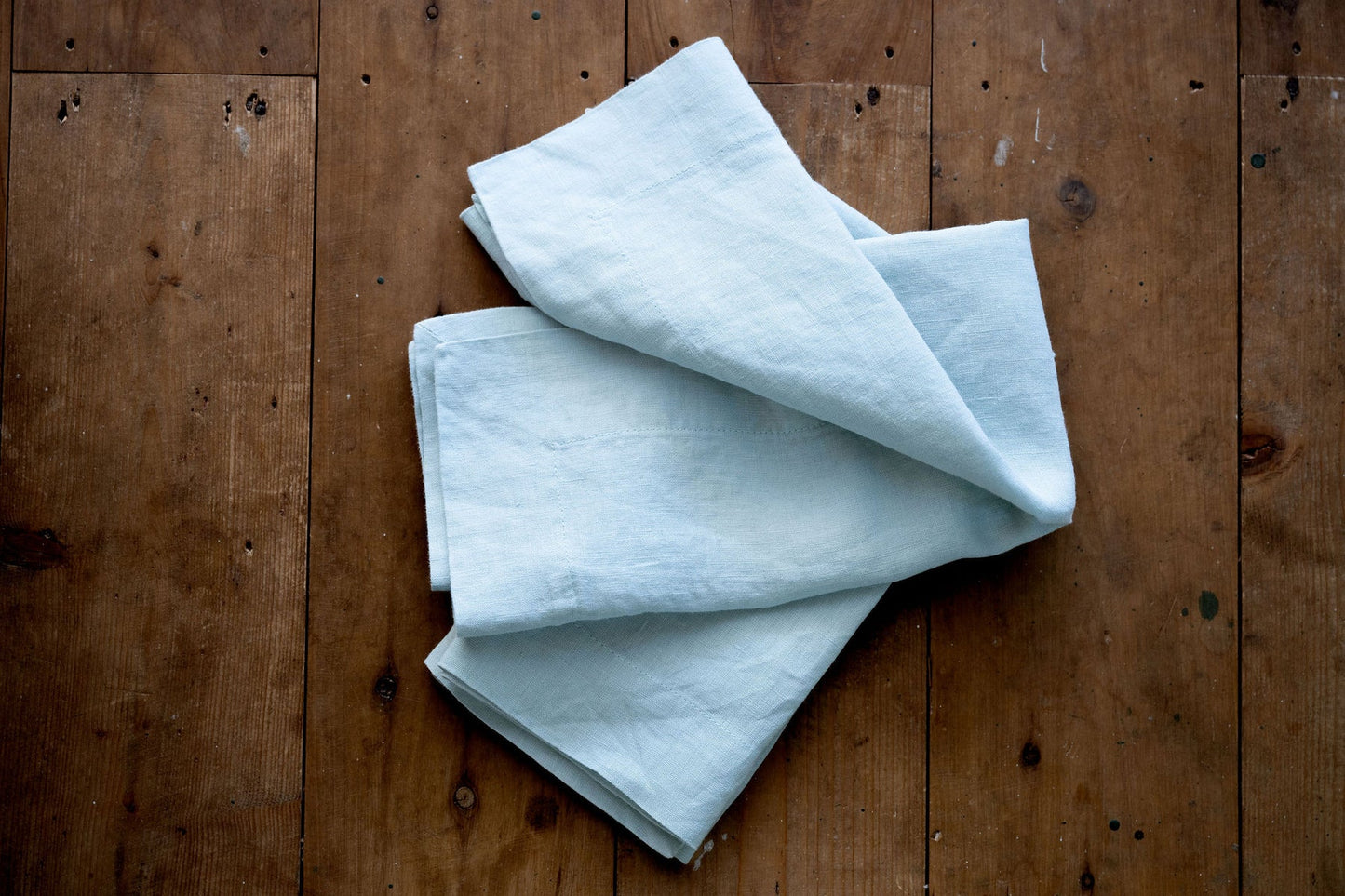 Long Lunch Linen - Duck Egg Linen Napkins