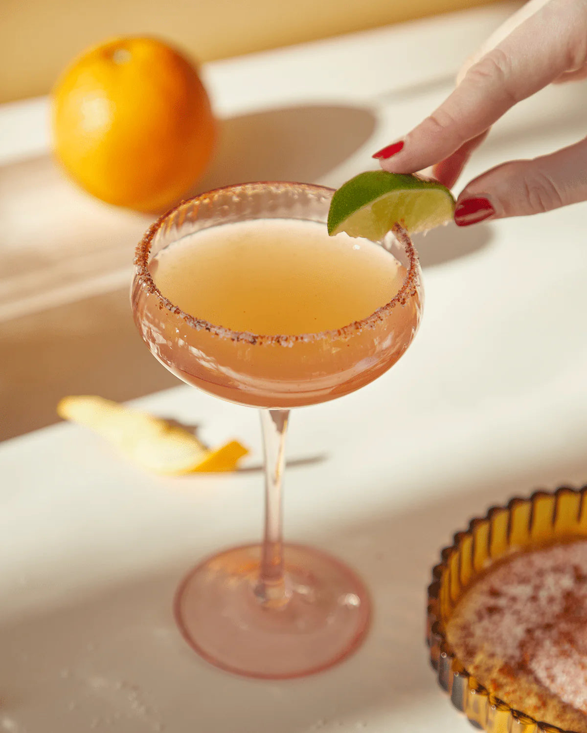 Coupe Glass- Set of 2 in Blush