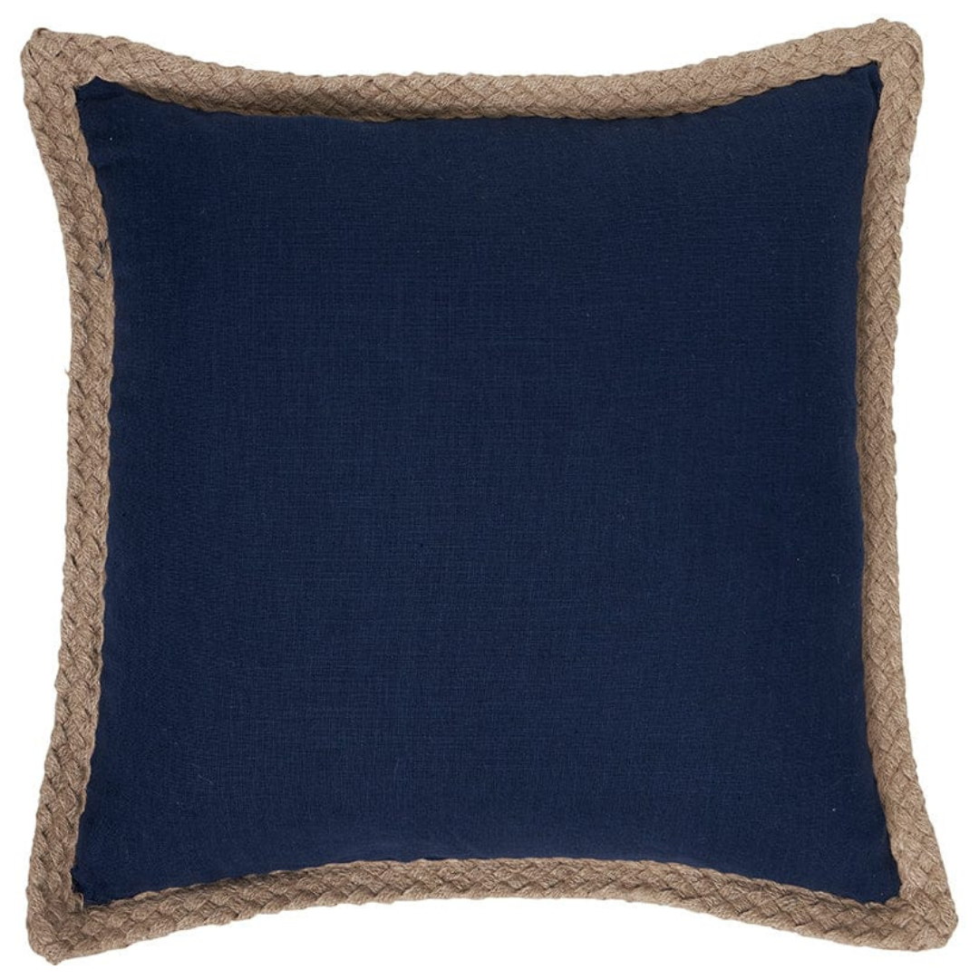 Jute Navy Cushion
