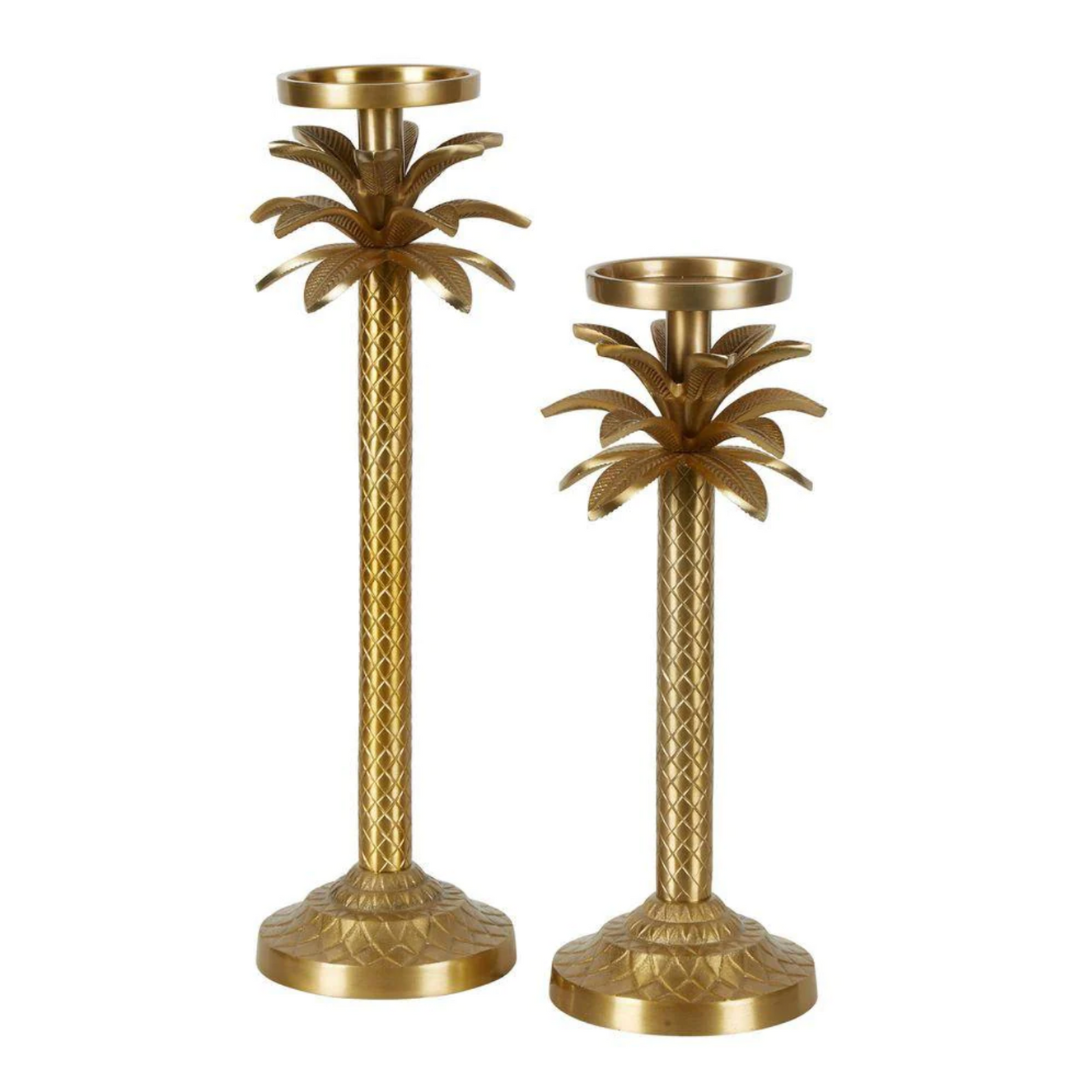 Candle Holder Palm Spring Gold