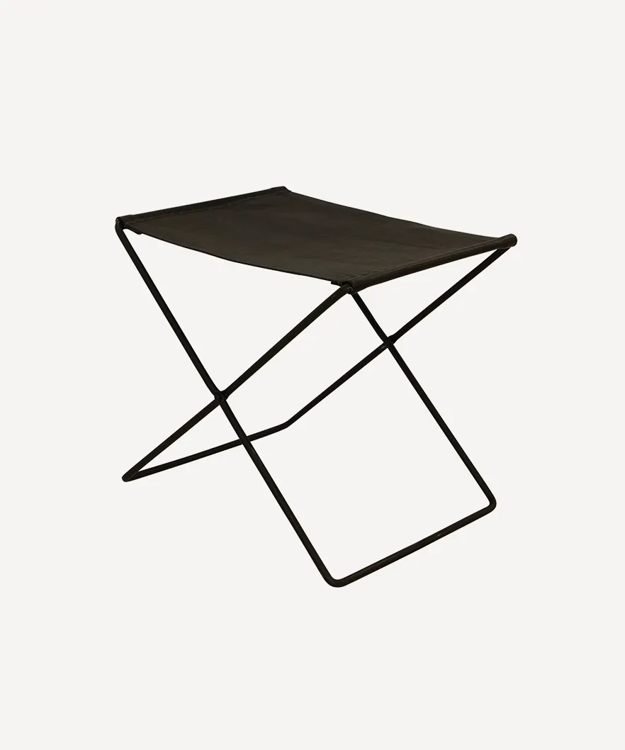 Leather Stool - Black