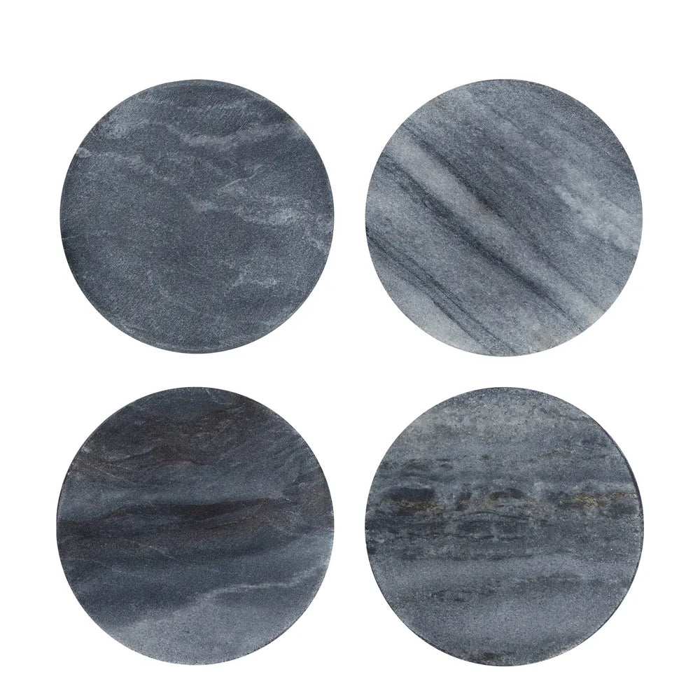 Marble Coaster Round- Grey
