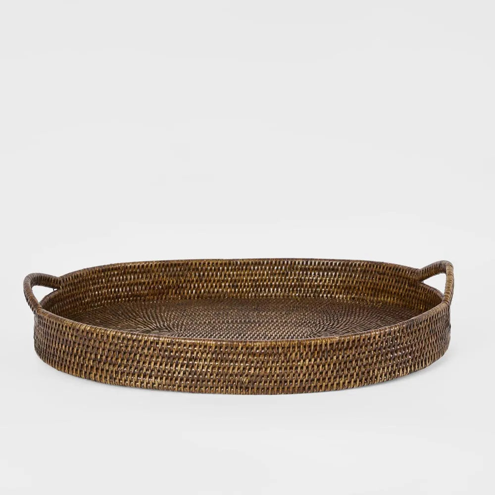 Paume Rattan Oval Serving Tray