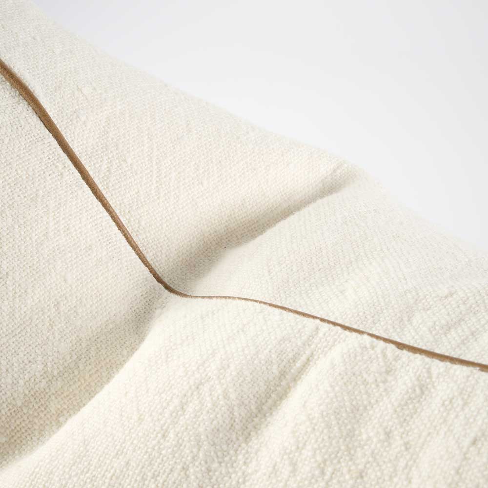 Muse Linen Off White Feather Filled Cushion 40 x 60cm
