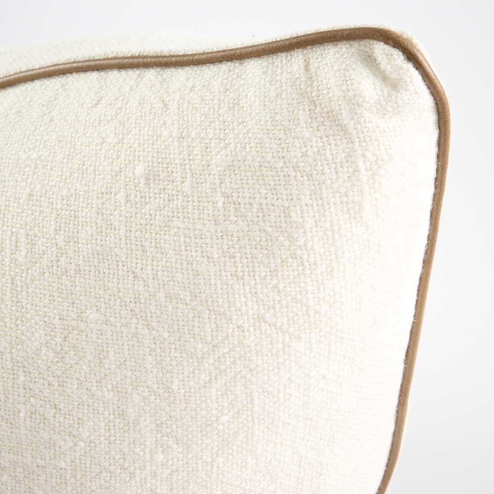 Muse Linen Off White Feather Filled Cushion 40 x 60cm