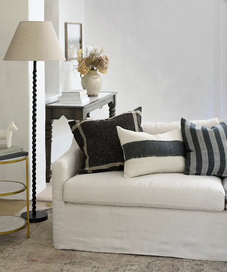 Fray stripe cushion