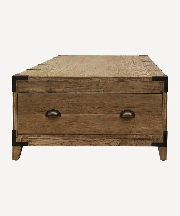 Baldwin reclaimed oak trunk coffee table