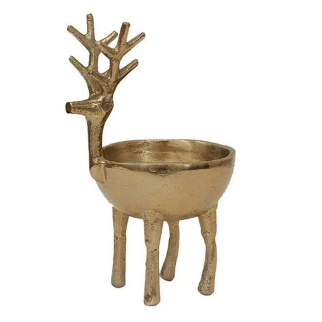 Reindeer Sweets Bowl Gold