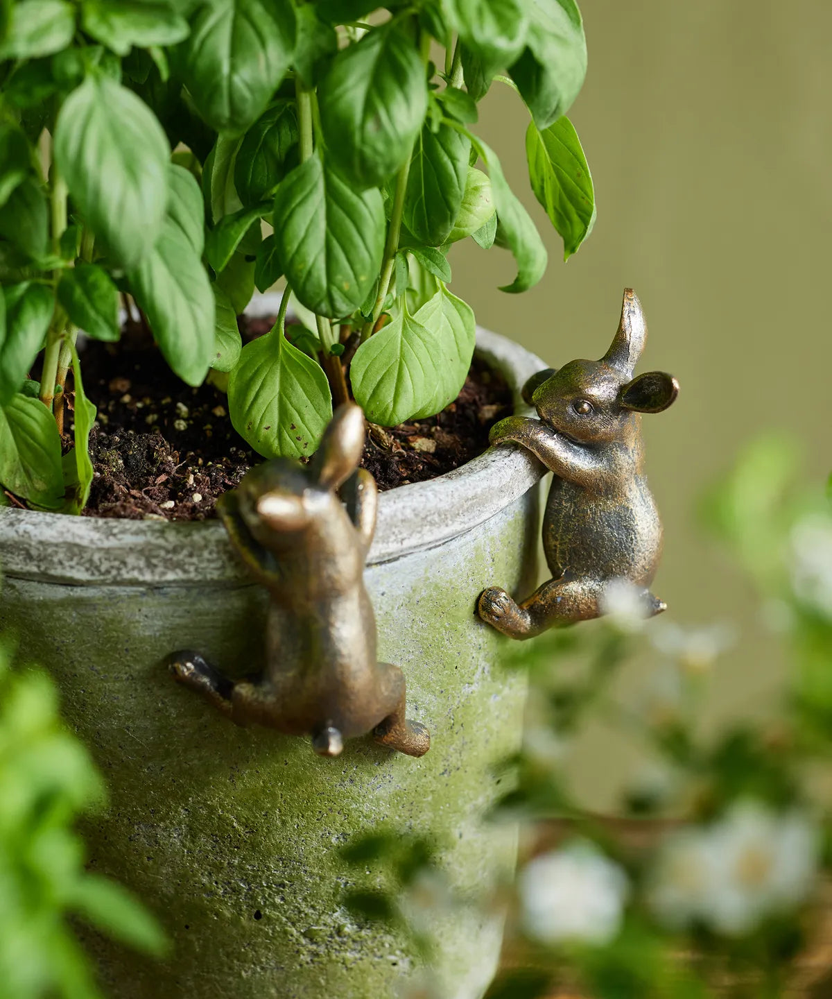 Hanging bunny decor- gold (4PC)