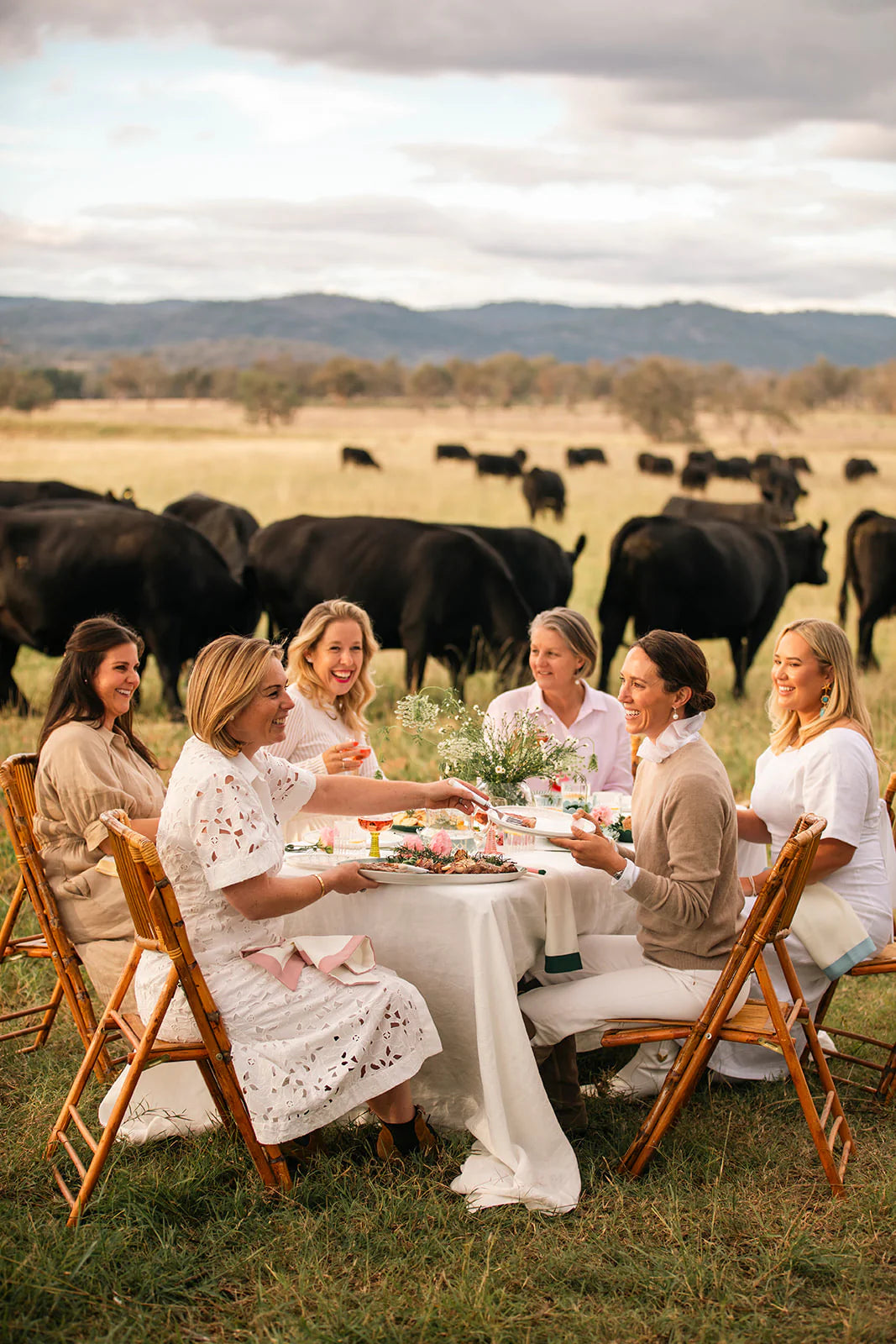 Long Lunch Linen - Brie White Linen Tablecloth