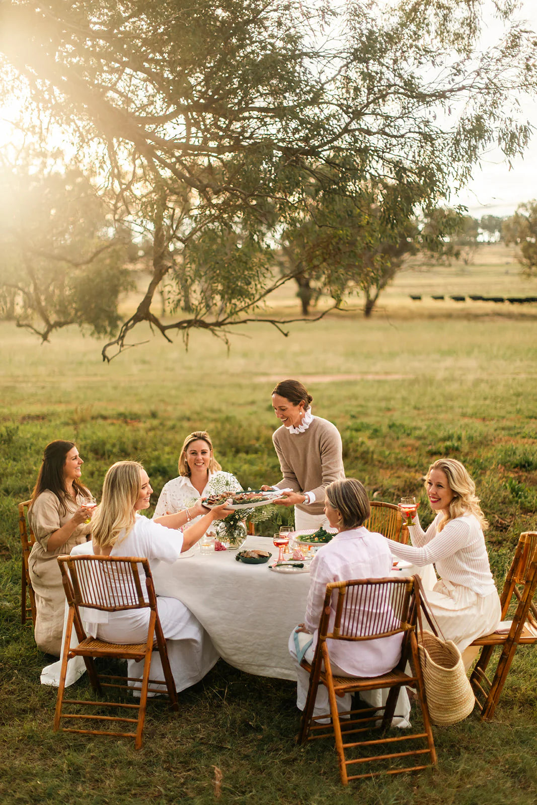 Long Lunch Linen - Brie White Linen Tablecloth