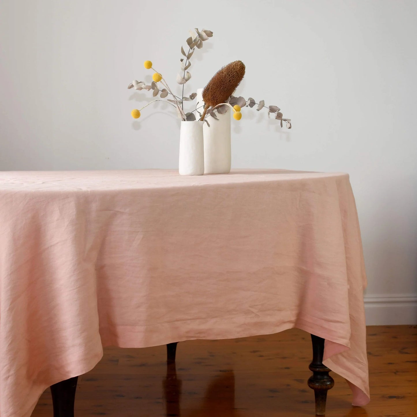 Long Lunch Linen - Rose Pink Linen Tablecloth