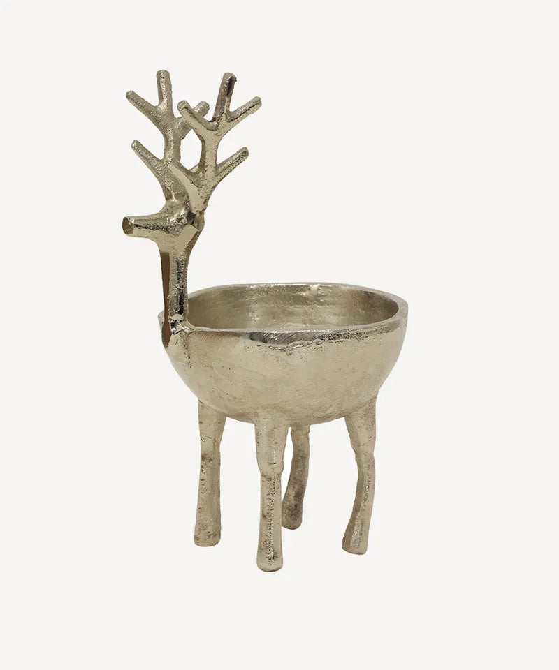 Reindeer Sweets Bowl Silver