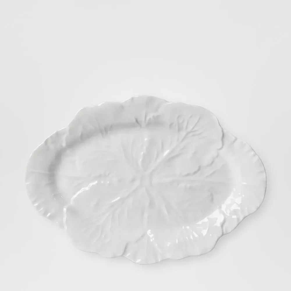 Luxe Cabbage Leaf Oval Platter