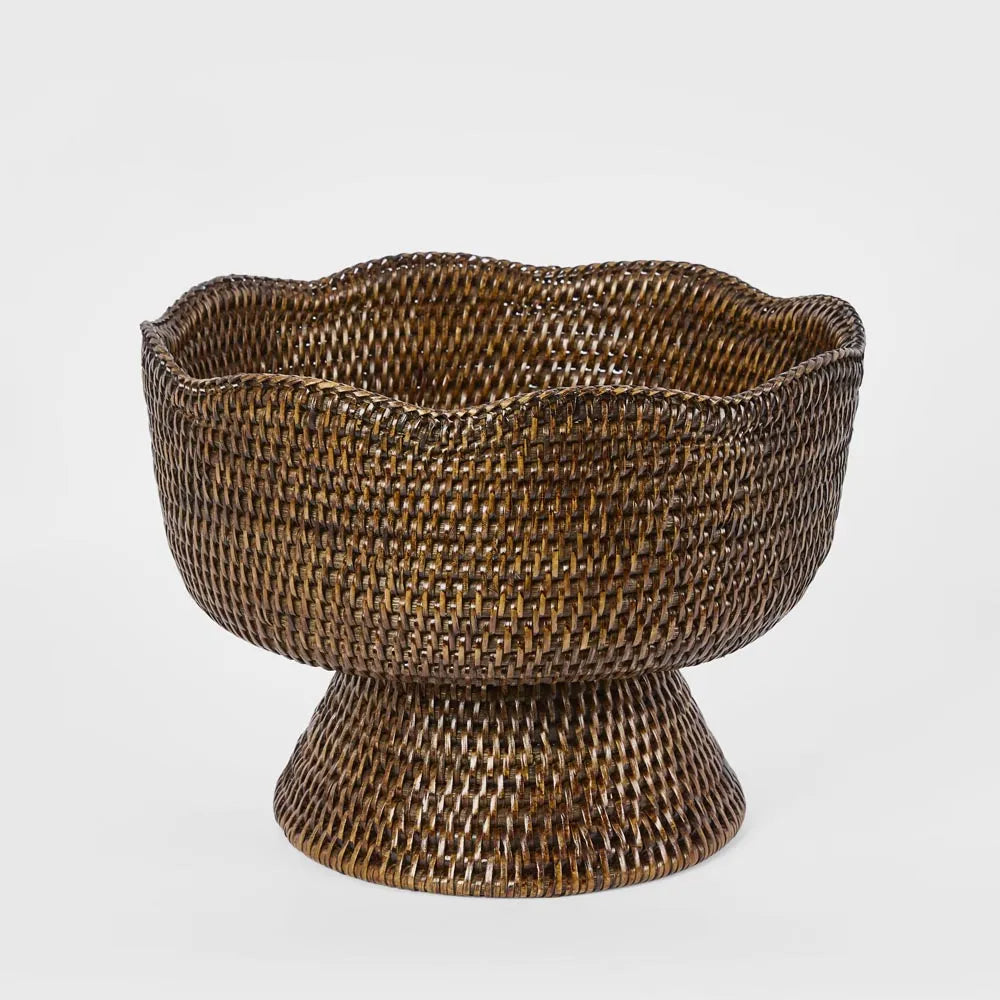 Paume Scallop Rattan Fruit Bowl
