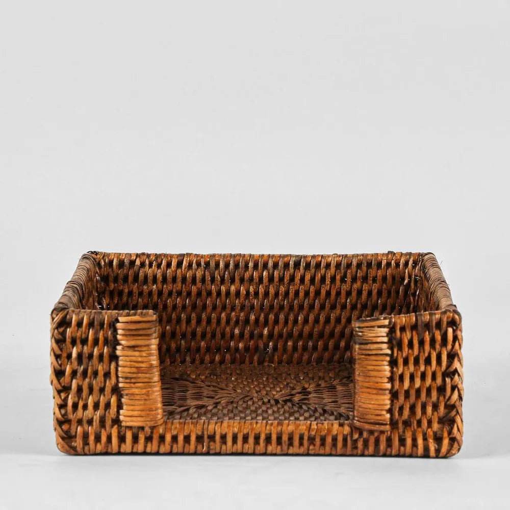 Paume Rattan Square Napkin Box