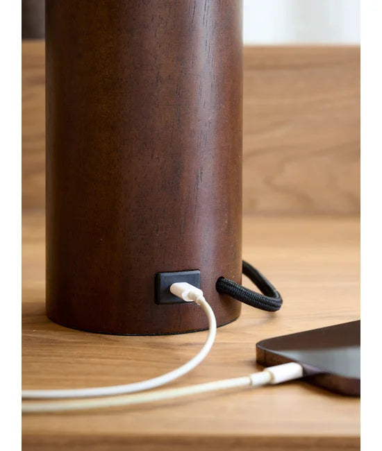Morgan Table Lamp in Walnut