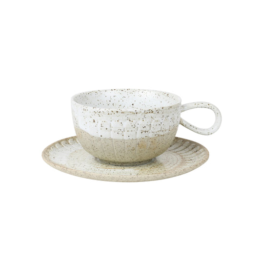 Cup & Saucer / White Ceylon