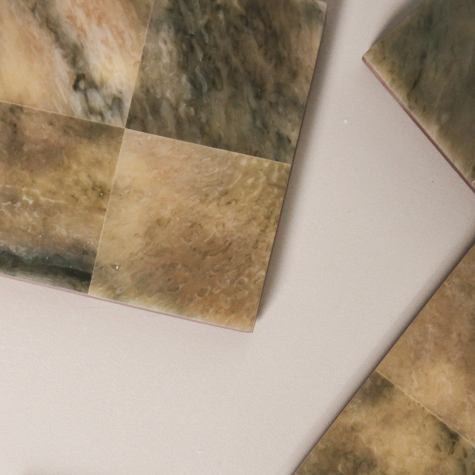 Sepia Horn & Resin Coaster Set