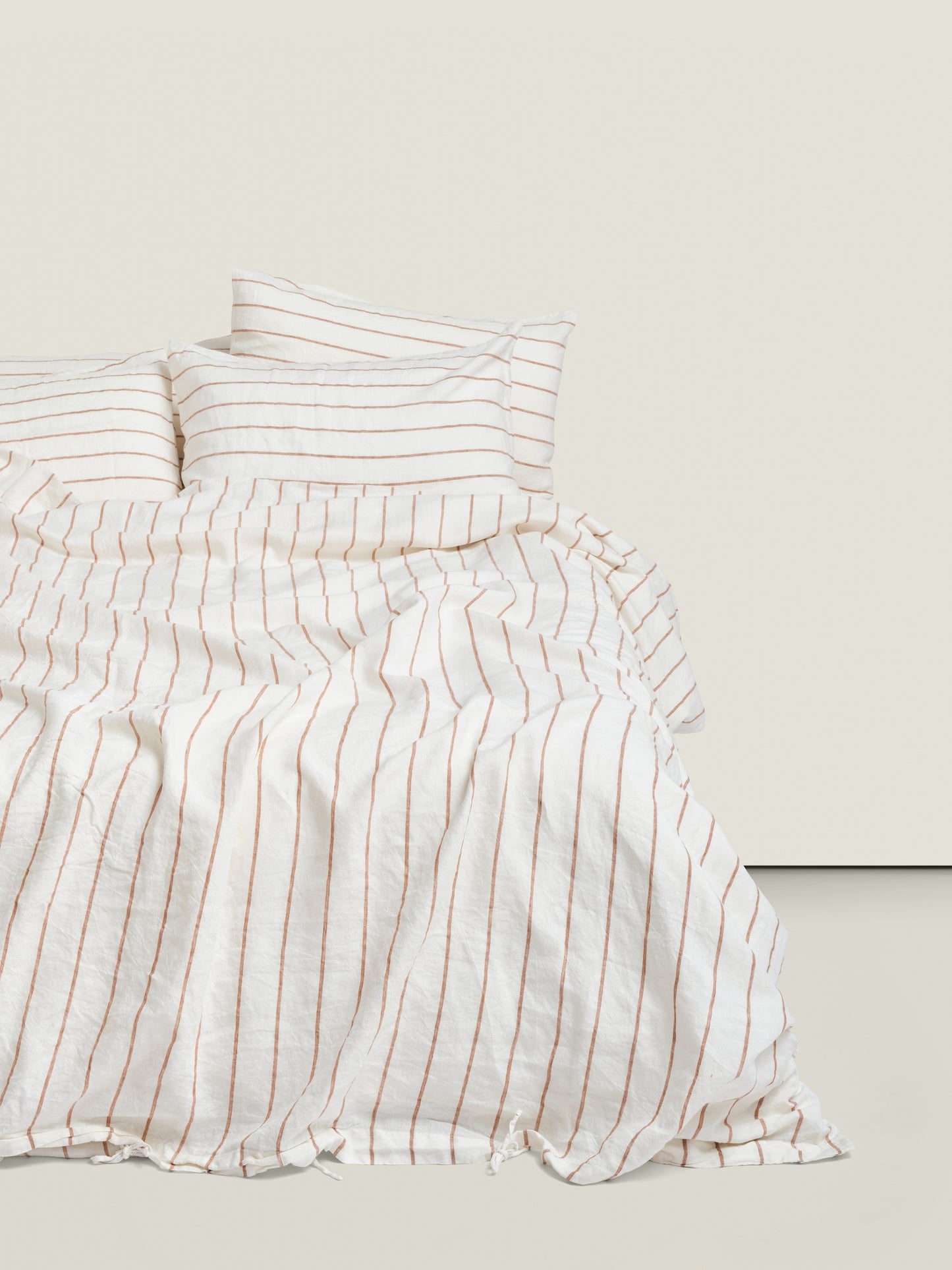 Carlotta & Gee - Tobacco Stripe Linen