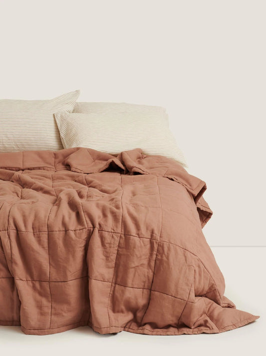 Quilt Cover- Pink Clay