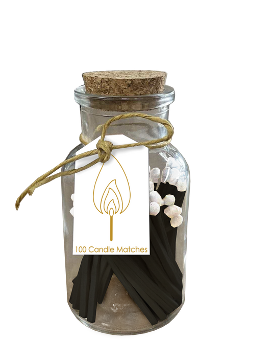 Matches Jar- white/black