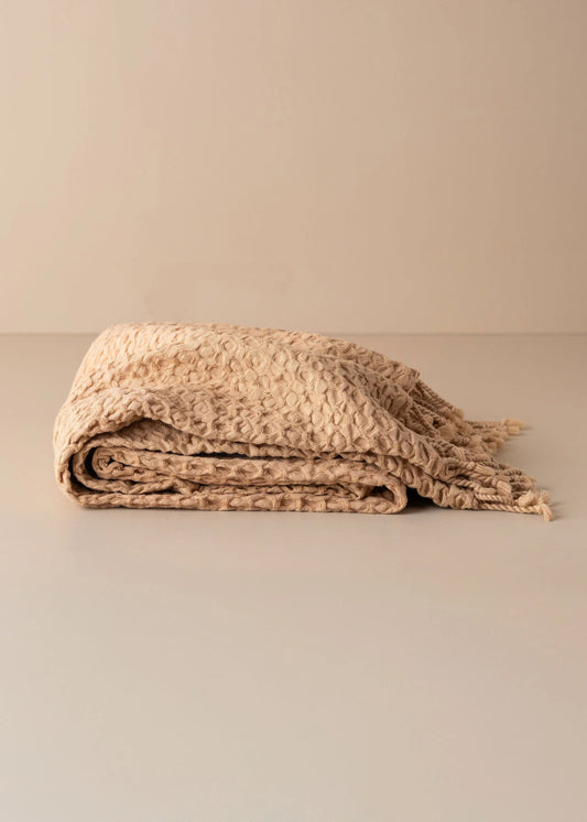 CORFU COTTON THROW | NUTMEG