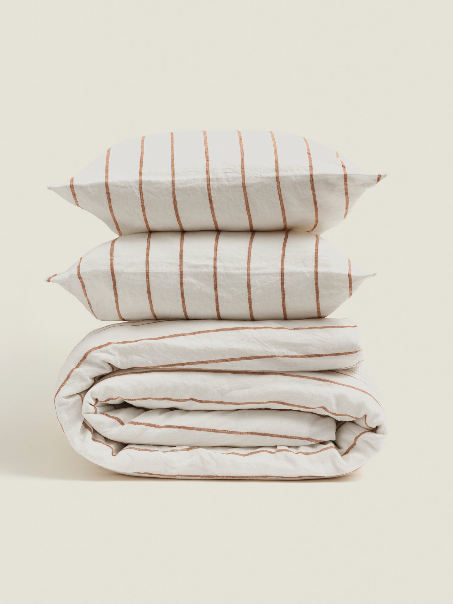 Carlotta & Gee - Tobacco Stripe Linen