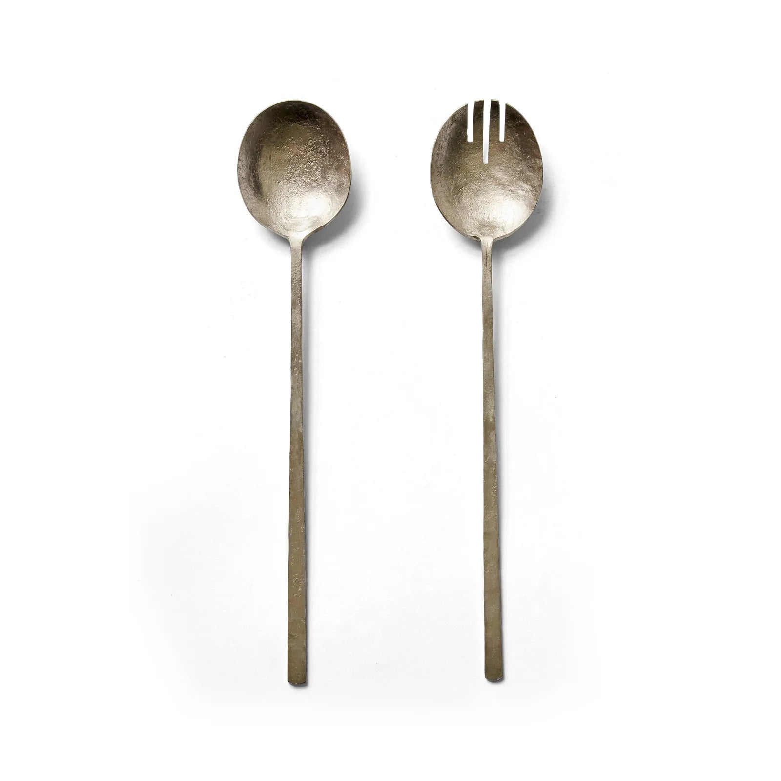 Beesh Iron Salad Servers Pewter
