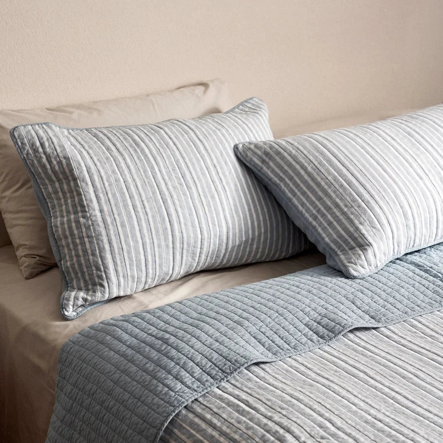 Sinclair Blue Stripped Pillow Set