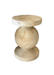 Cream Marble Side Table