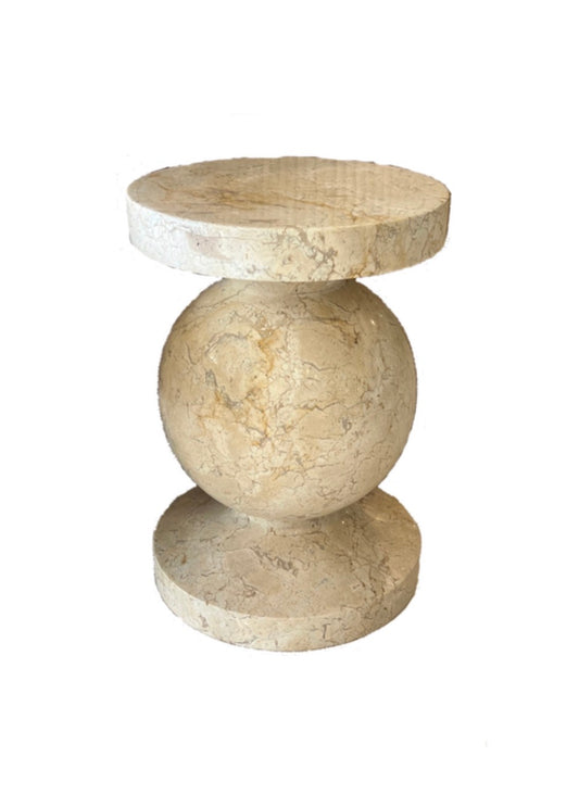 Cream Marble Side Table