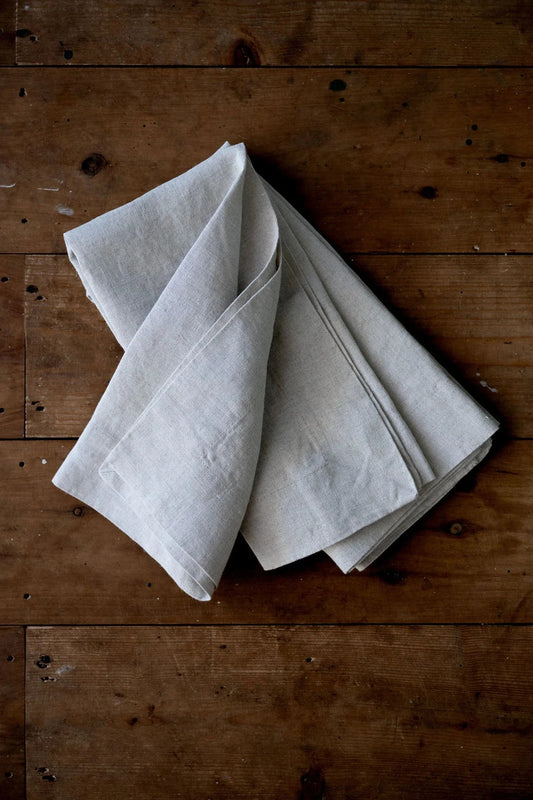 Long Lunch Linen - Natural Bircher Linen Napkins