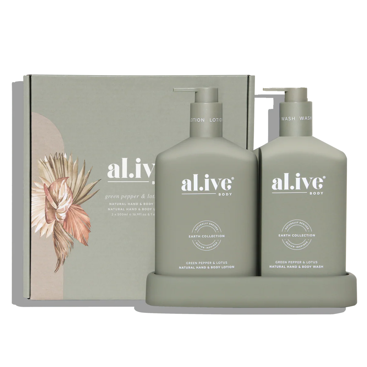 Wash & Lotion Duo + Tray / Green Pepper & Lotus