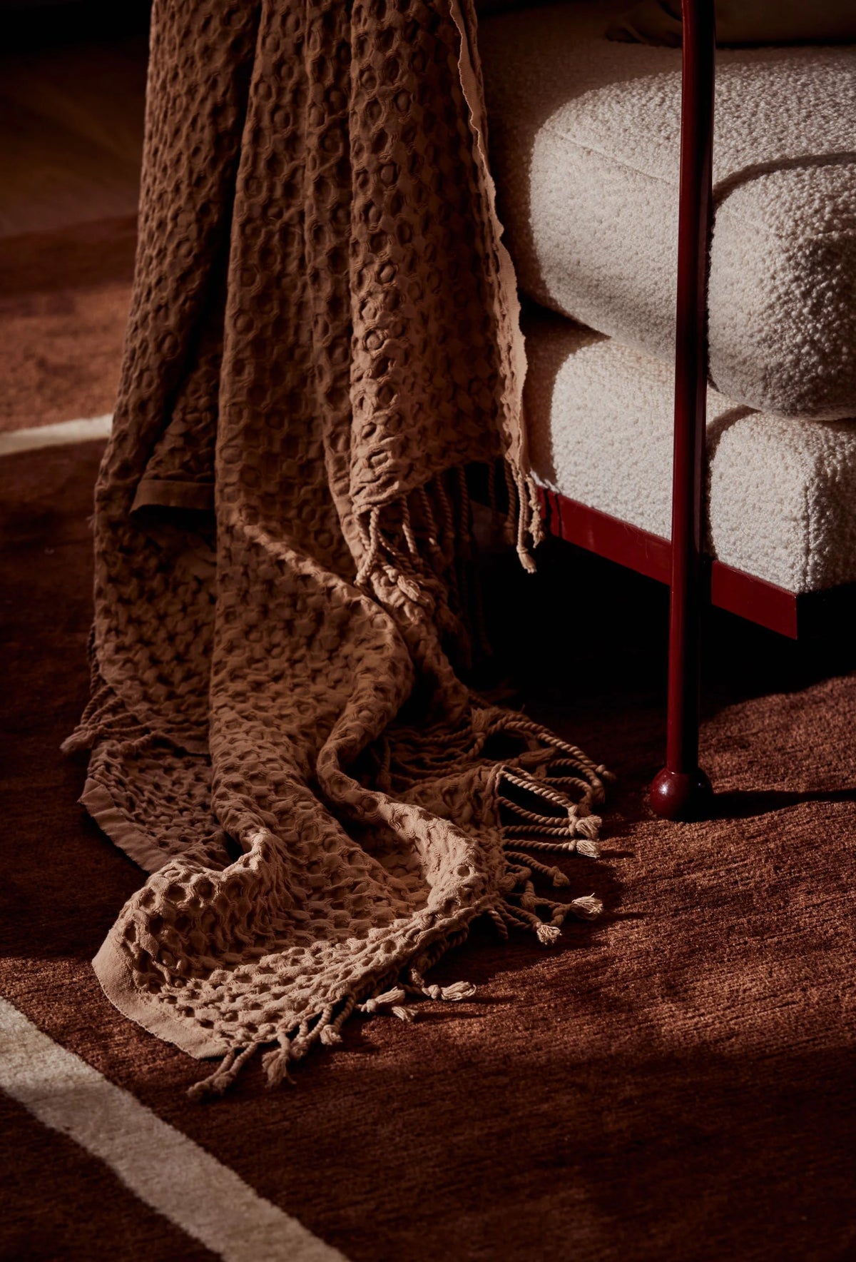 CORFU COTTON THROW | NUTMEG