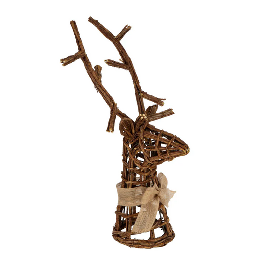 Rattan Reindeer Head