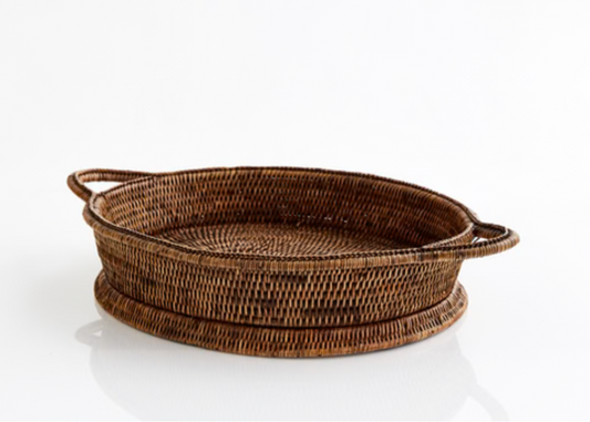 Rattan Oval Tray