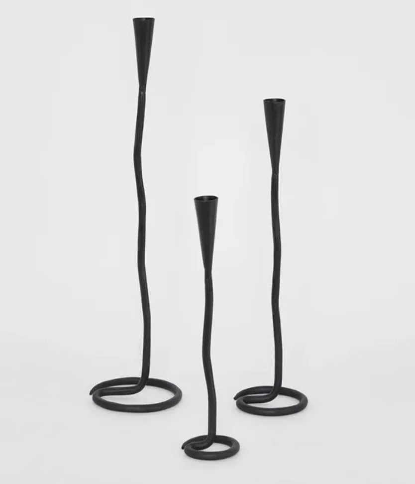 Mordan Forged Iron Candle Holder