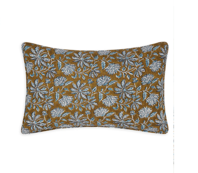 Uluwatu Tobacco Linen Cushion 35x55cm