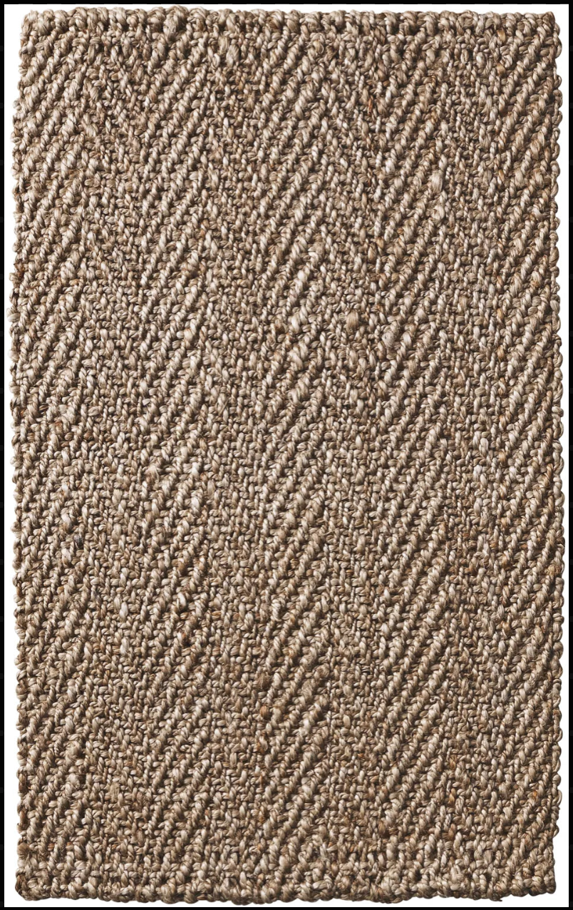 Herringbone Silver Handspun Jute - 60 x 90 cm