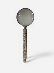 Embossed Antique Silver Magnifying Glass