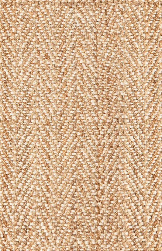 Herringbone Natural/Ivory Jute 80x300cm