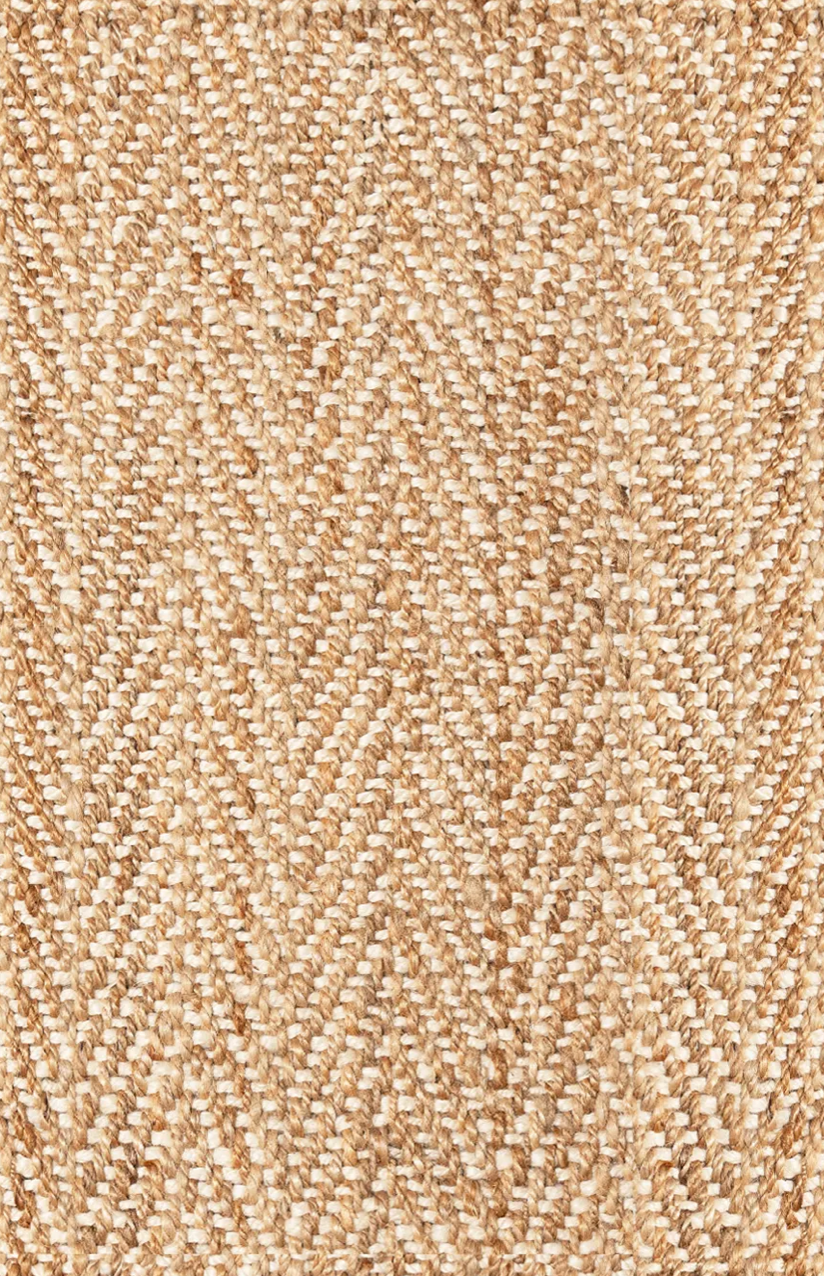 Herringbone Natural/Ivory Jute 80x300cm