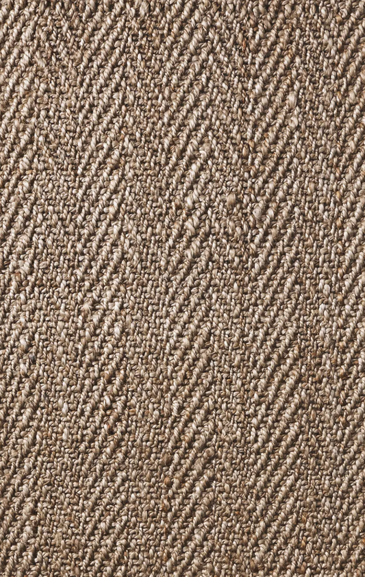 Herringbone Silver Jute 80x300cm