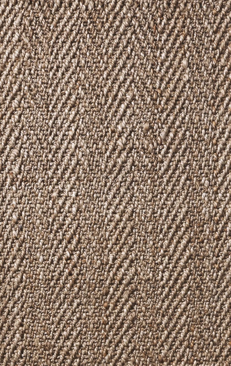 Herringbone Silver Jute 80x300cm
