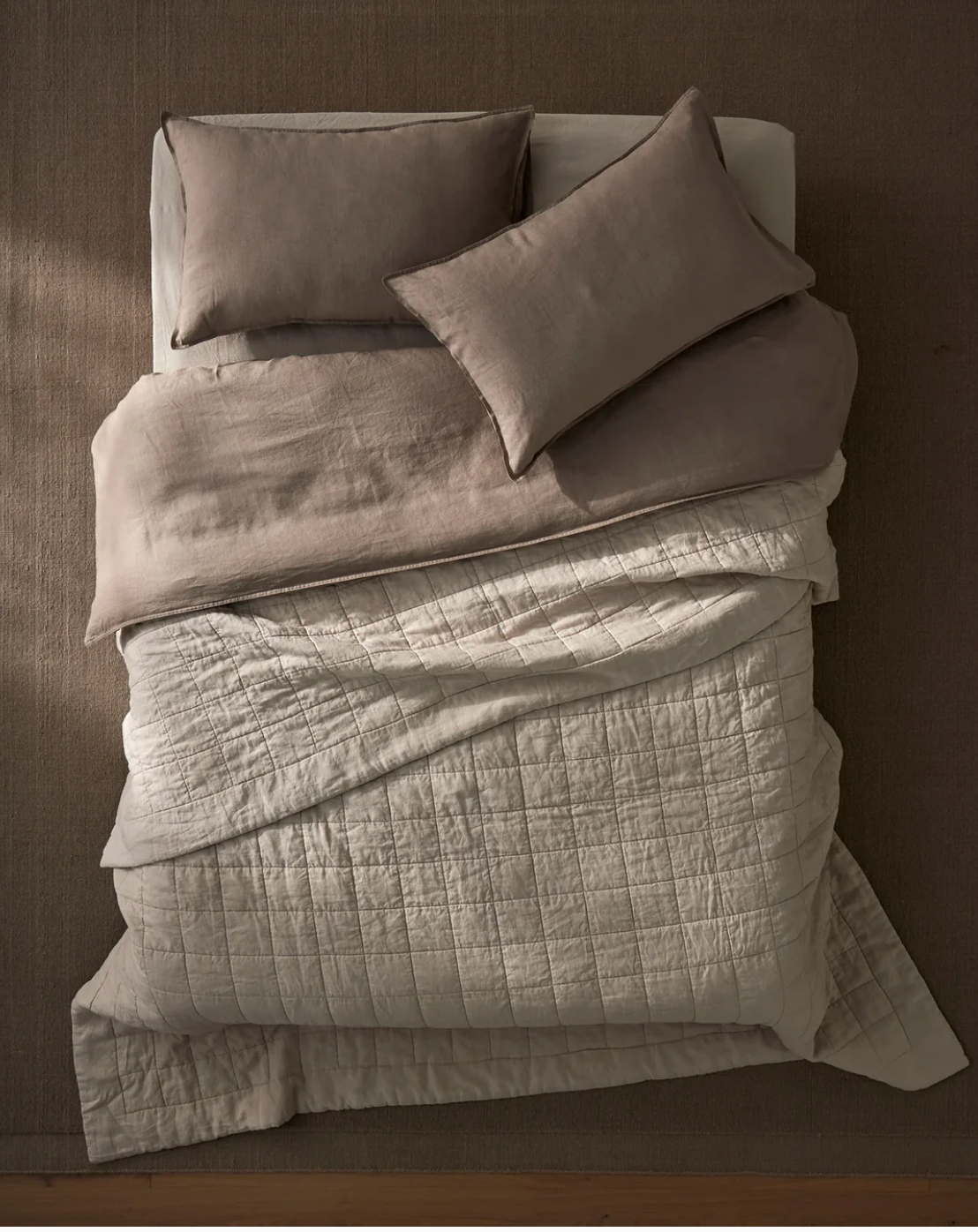 Ravello Linen Coverlet - Bone