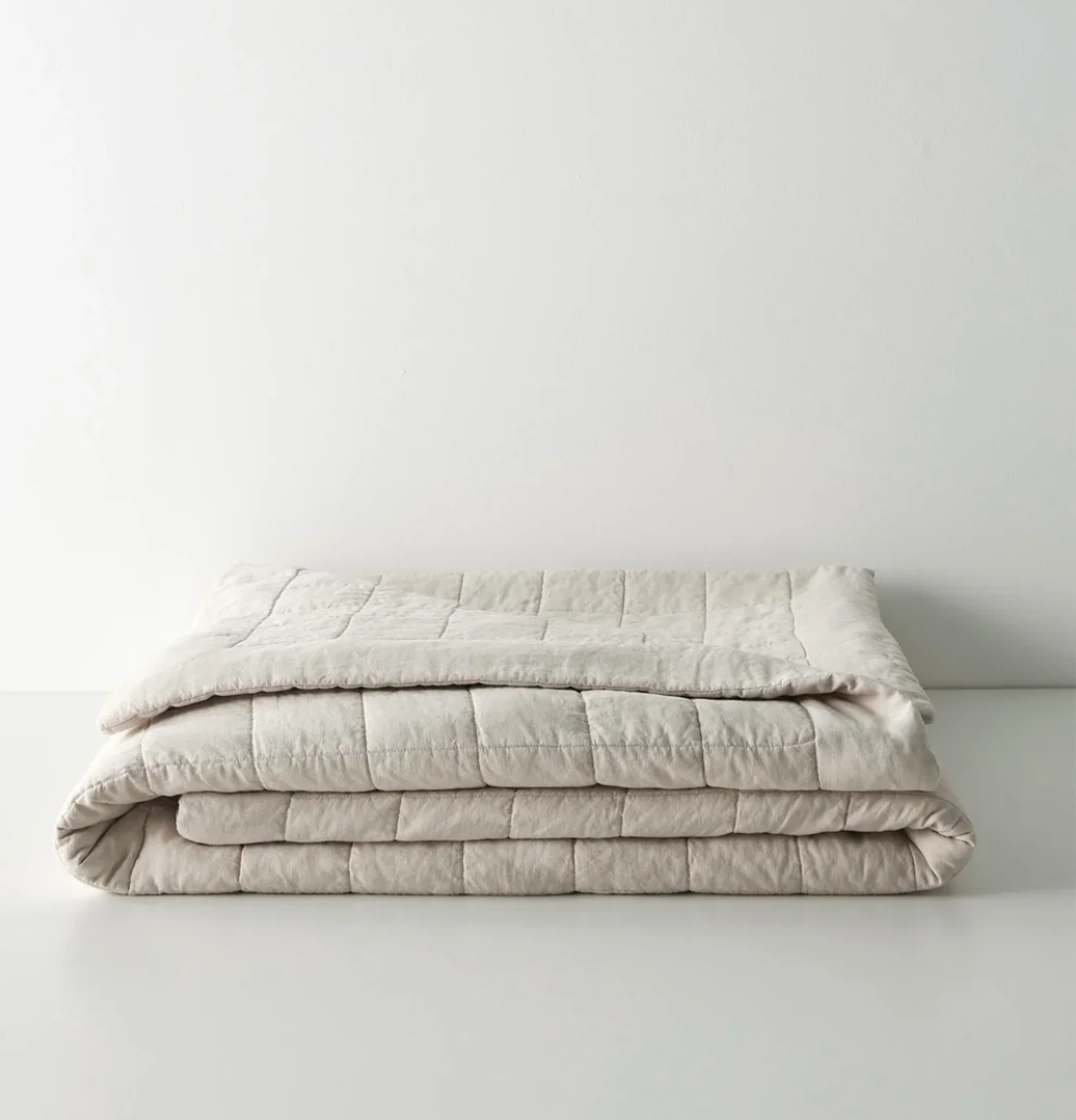 Ravello Linen Coverlet - Bone